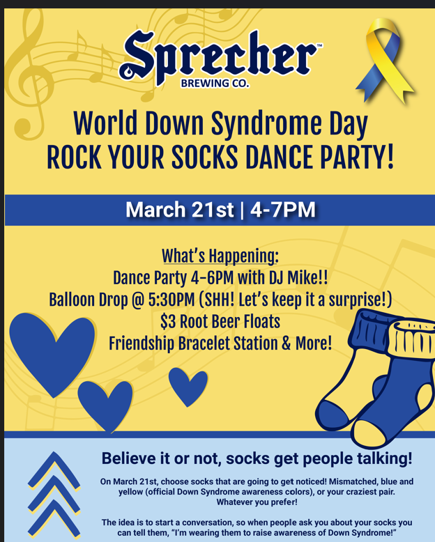 Nation Down Syndrome Awareness Day DANCE PARTY Sprecher