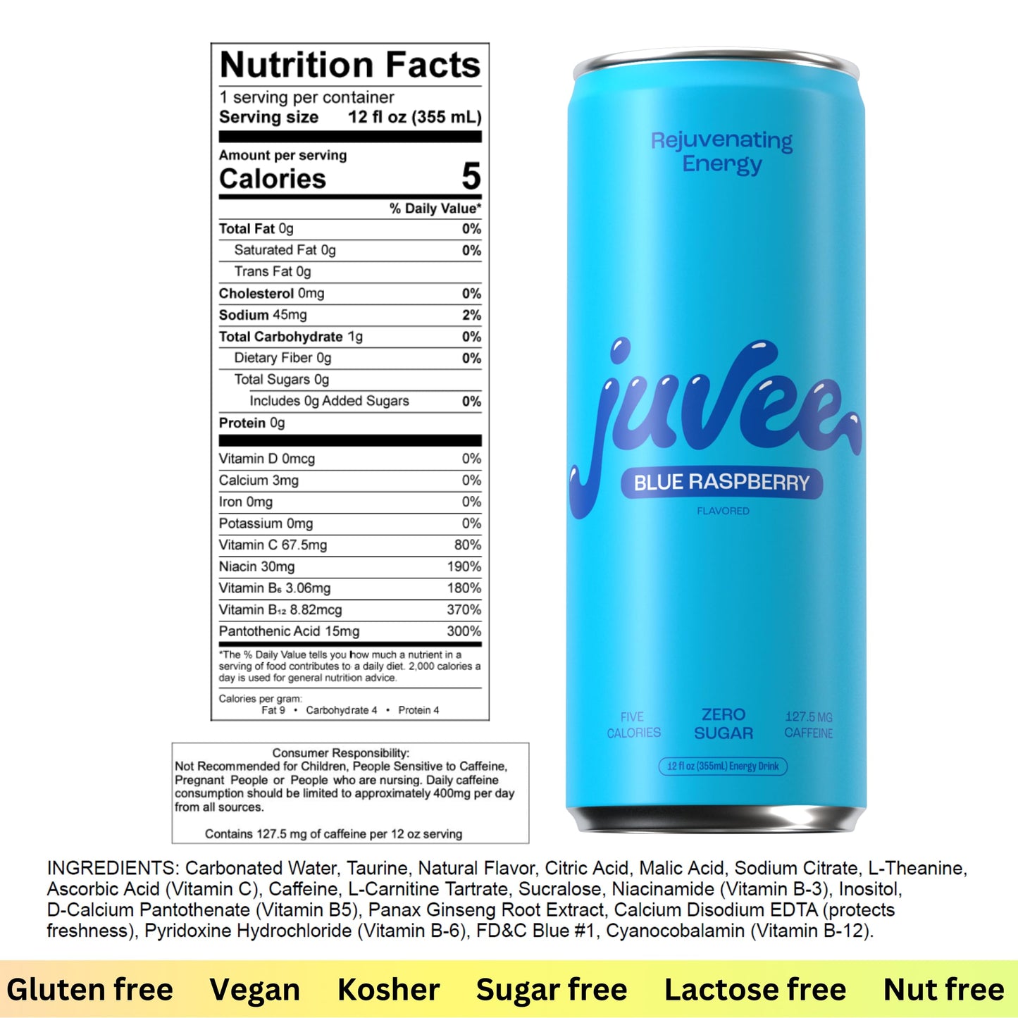 Blue Raspberry Energy Drink