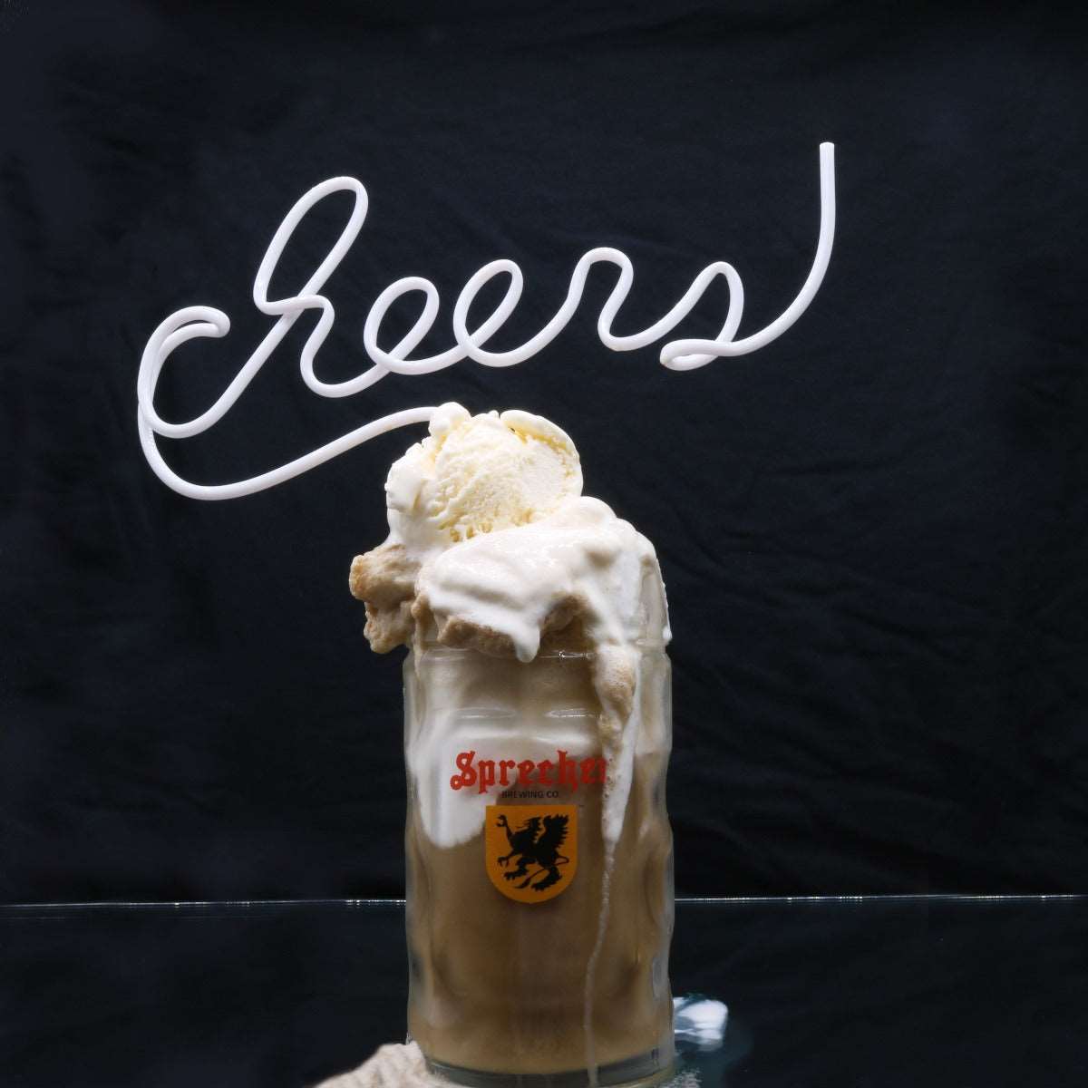 Cheers Crazy Straw in a Root Beer Float