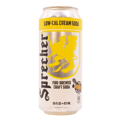 A 16oz can of Sprecher Lo-Cal Cream Soda