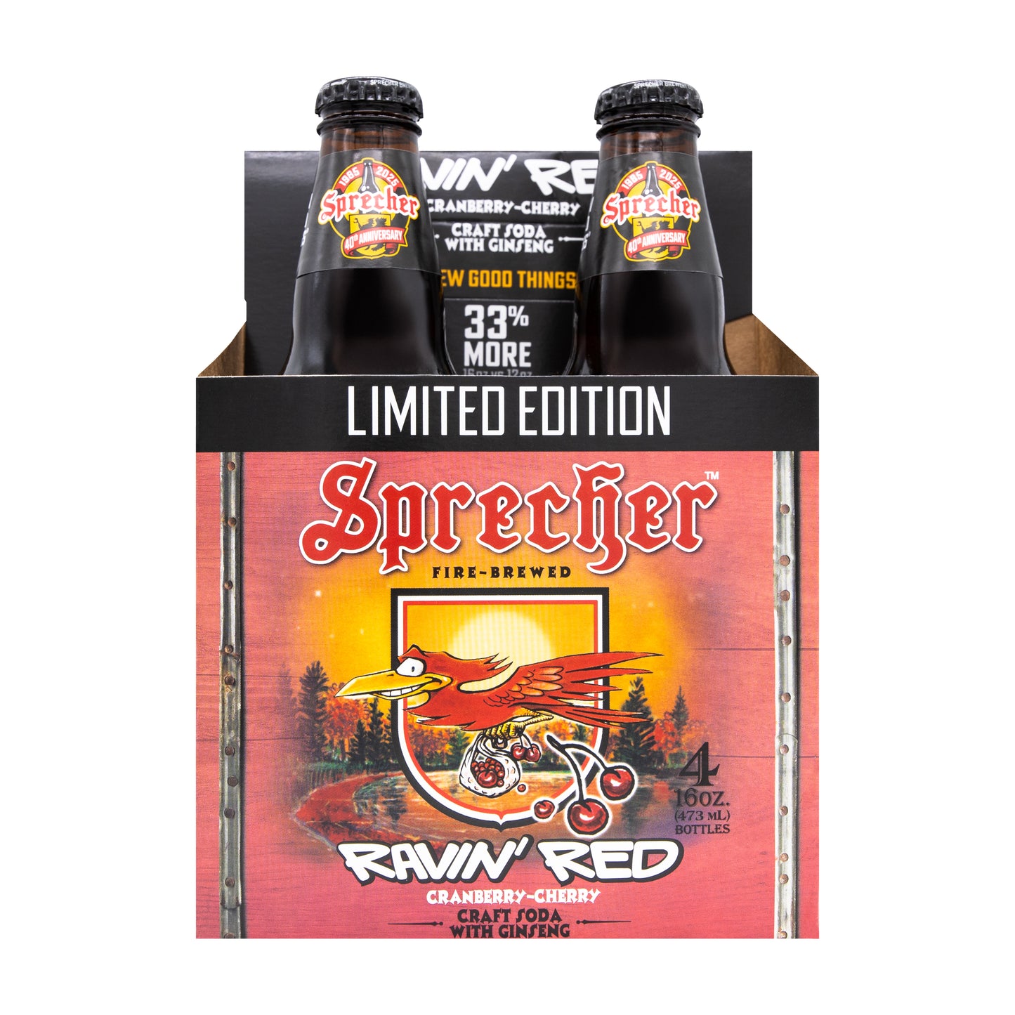 Ravin Red Cranberry - Cherry Soda (12 Pack)