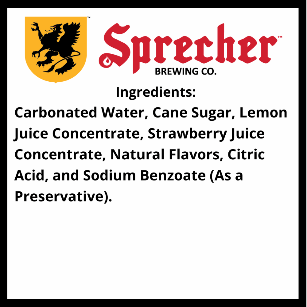 Sprecher Sparkling Strawberry Lemonade Ingredient List