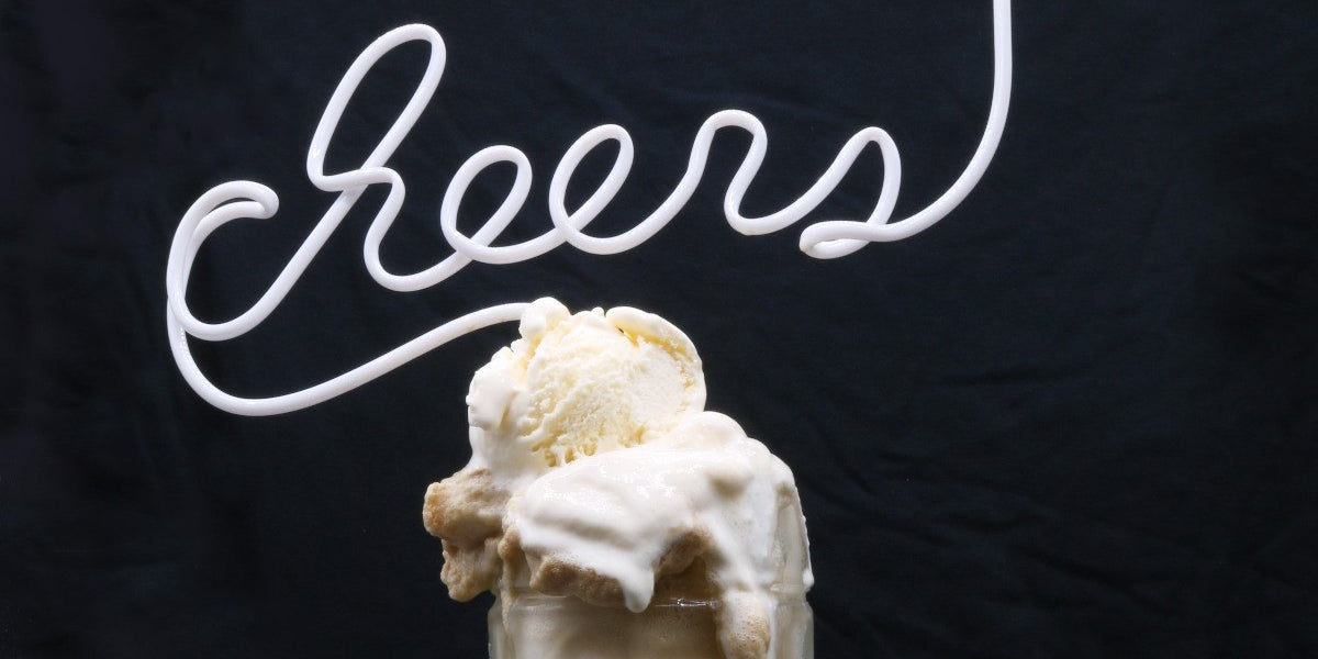 A 'Cheers' Crazy Straw in a Root Beer Float