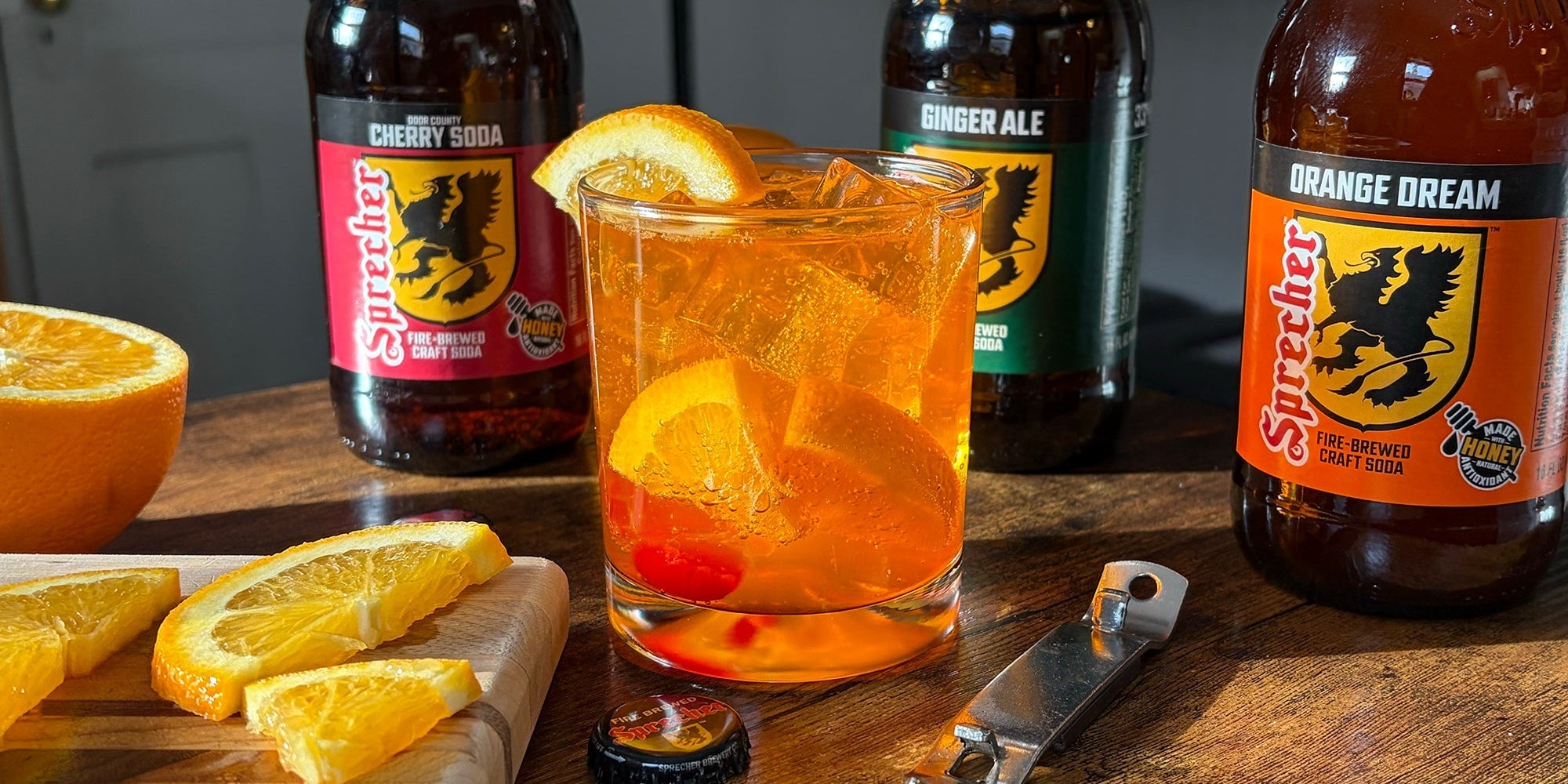 Sprecher Old Fashioned Mocktail