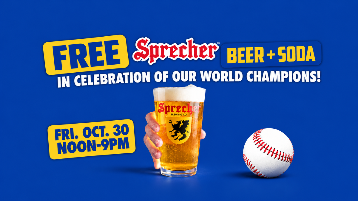 World Champions Celebration: Free Sprecher Drinks for Brewers Fans!