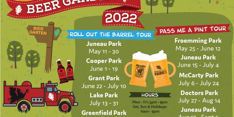2022 Traveling Beer Garden Schedule