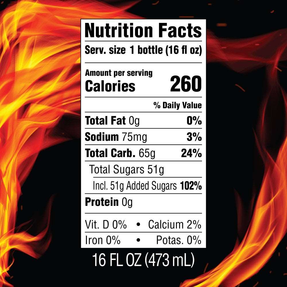 Rev'd Up Root Beer Nutrition Facts