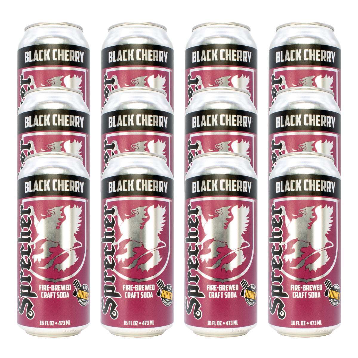 12 16oz Cans of Sprecher Black Cherry Soda