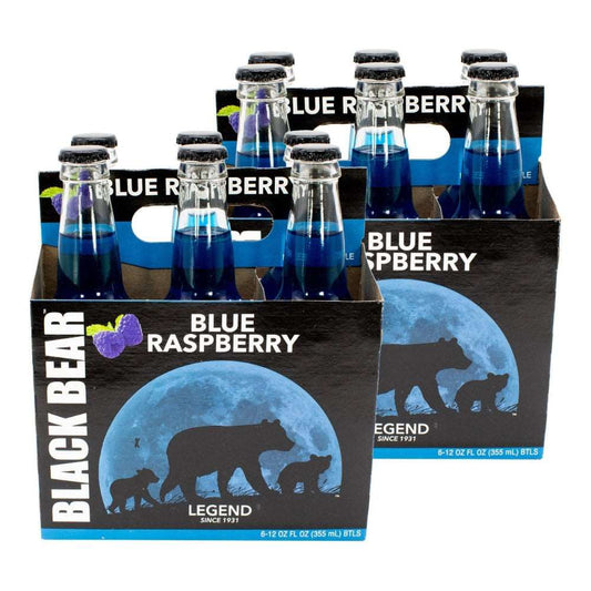2 6-packs of Black Bear Blue Raspberry Soda