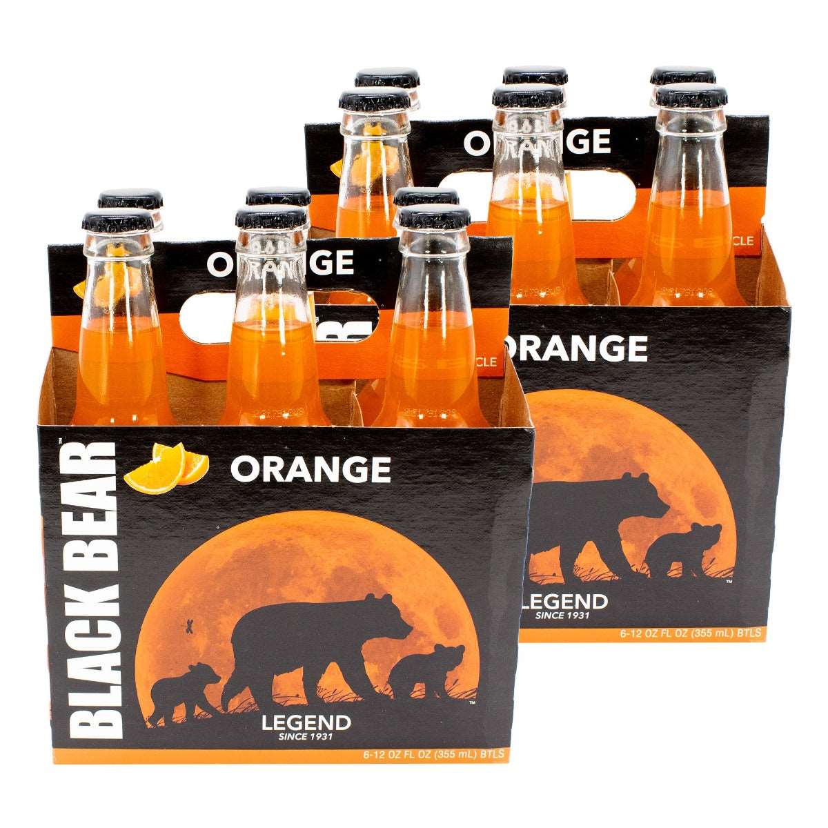 2 6-packs of Black Bear Orange Soda