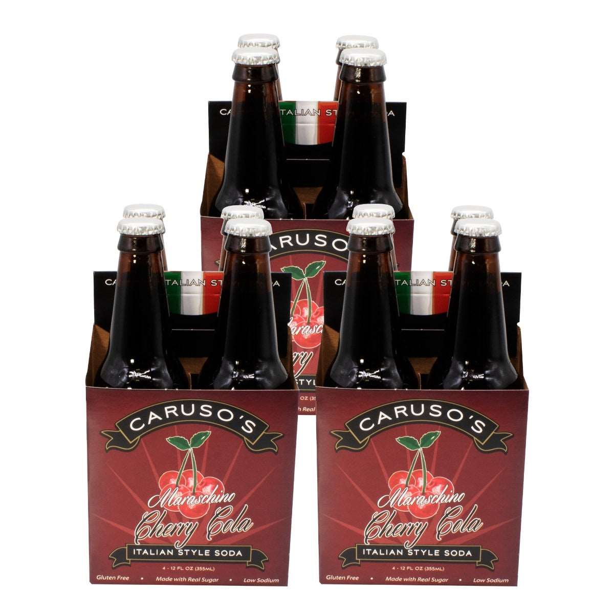 3 4-Packs of Caruso's Maraschino Cherry Cola
