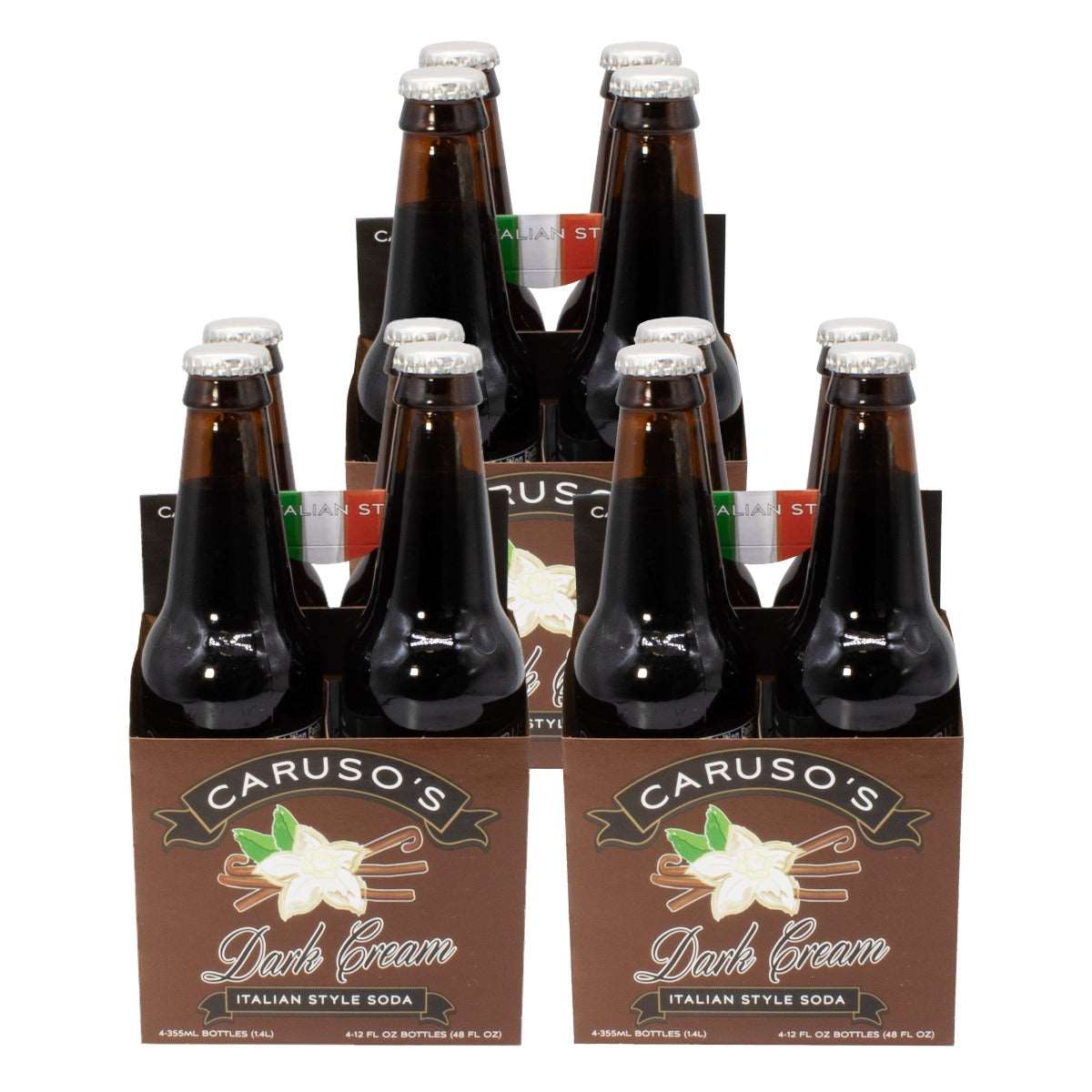 3 4-Packs of Caruso's Dark Cream Soda