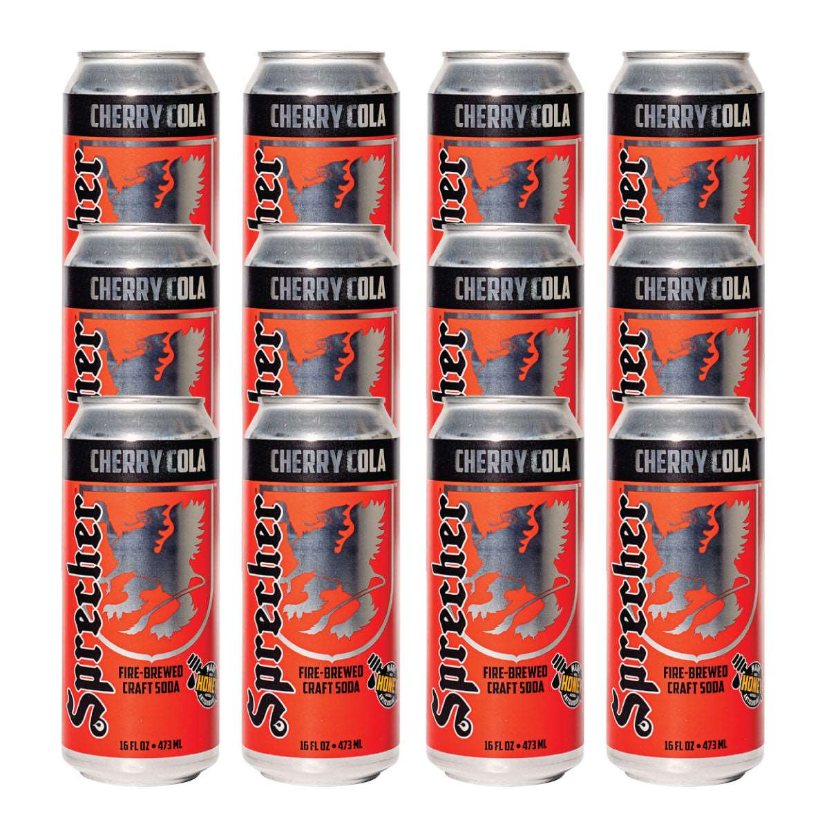 12 16oz Cans of Sprecher Fire-Brewed Craft Cherry Cola