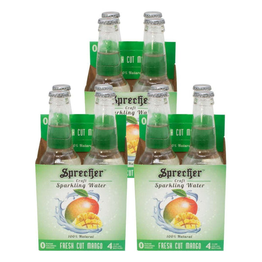 3 4-packs of Sprecher Fresh Cut Mango Sparkling Water
