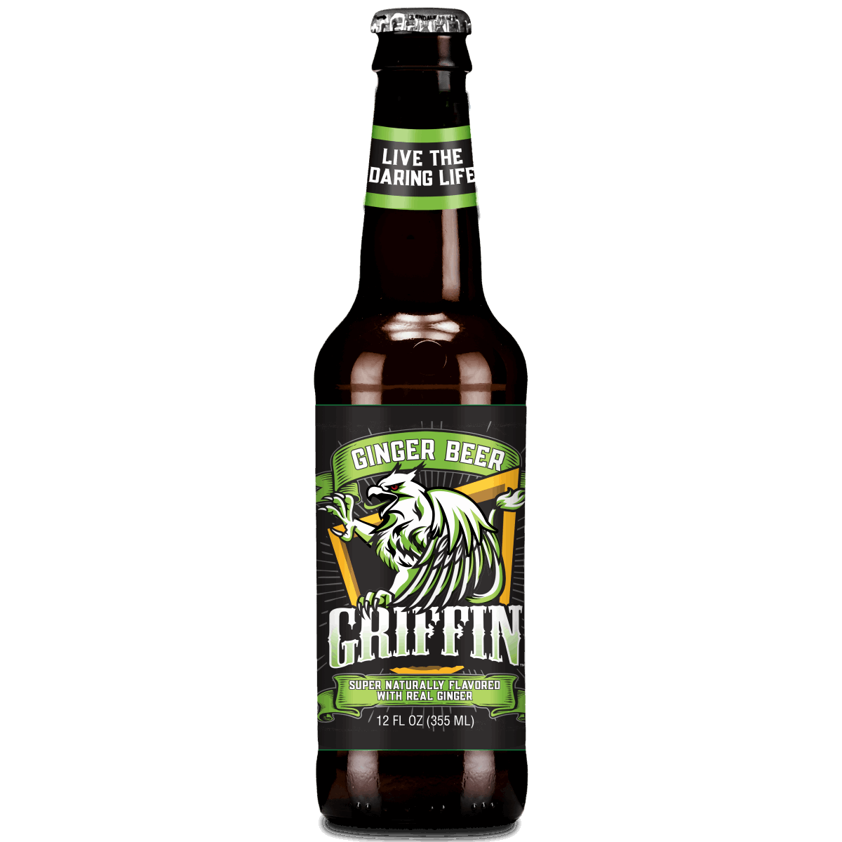 A bottle of Griffin Ginger Beer