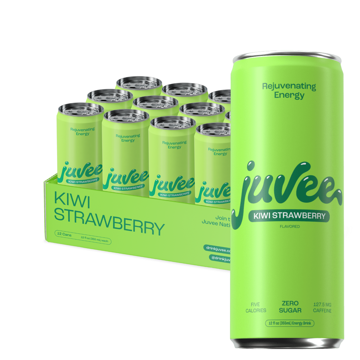 Kiwi strawberry juvee energy drink cans