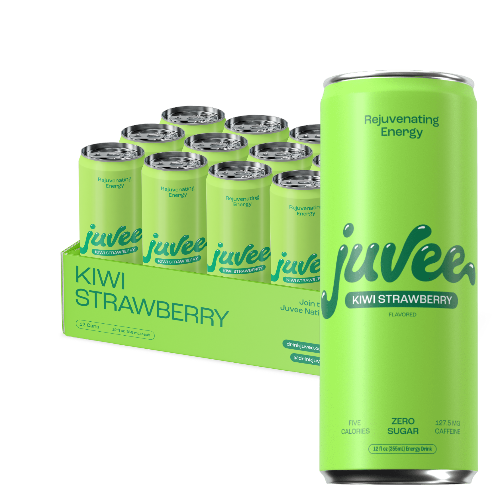 Kiwi strawberry juvee energy drink cans