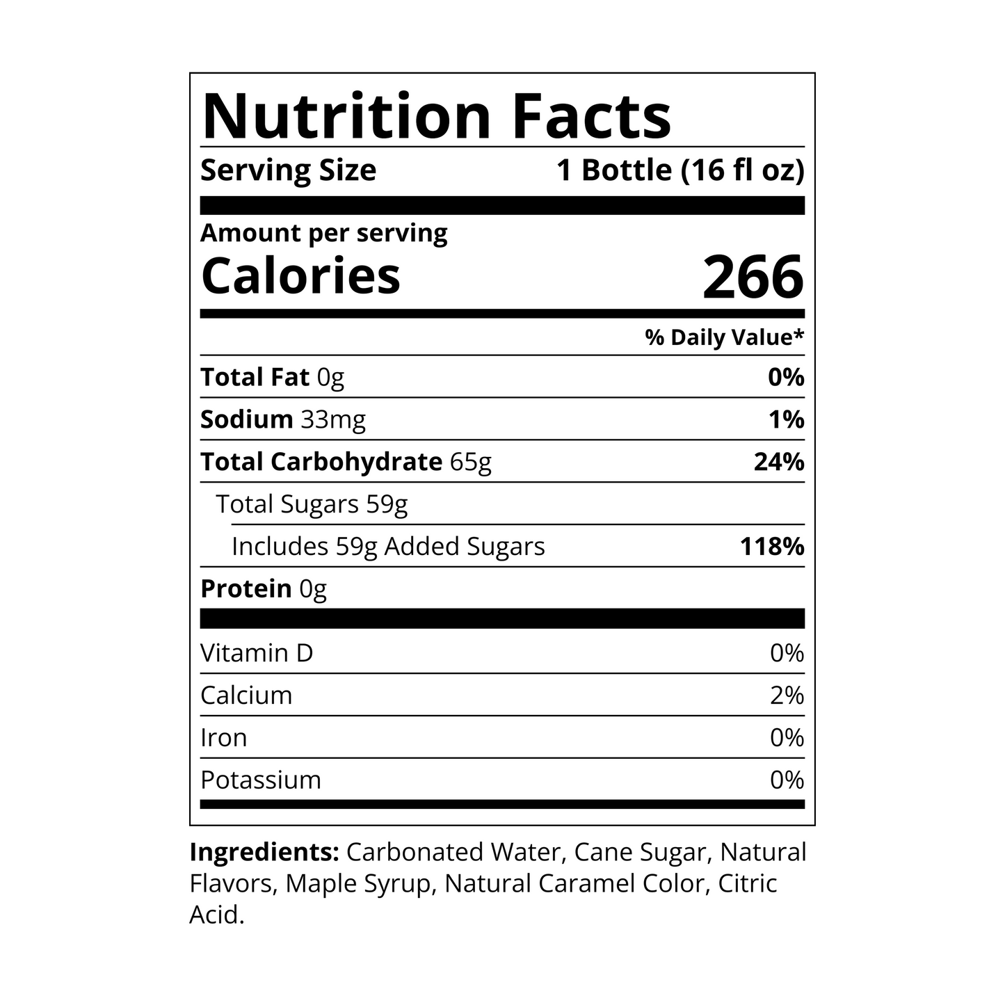 Maple Root Beer Soda