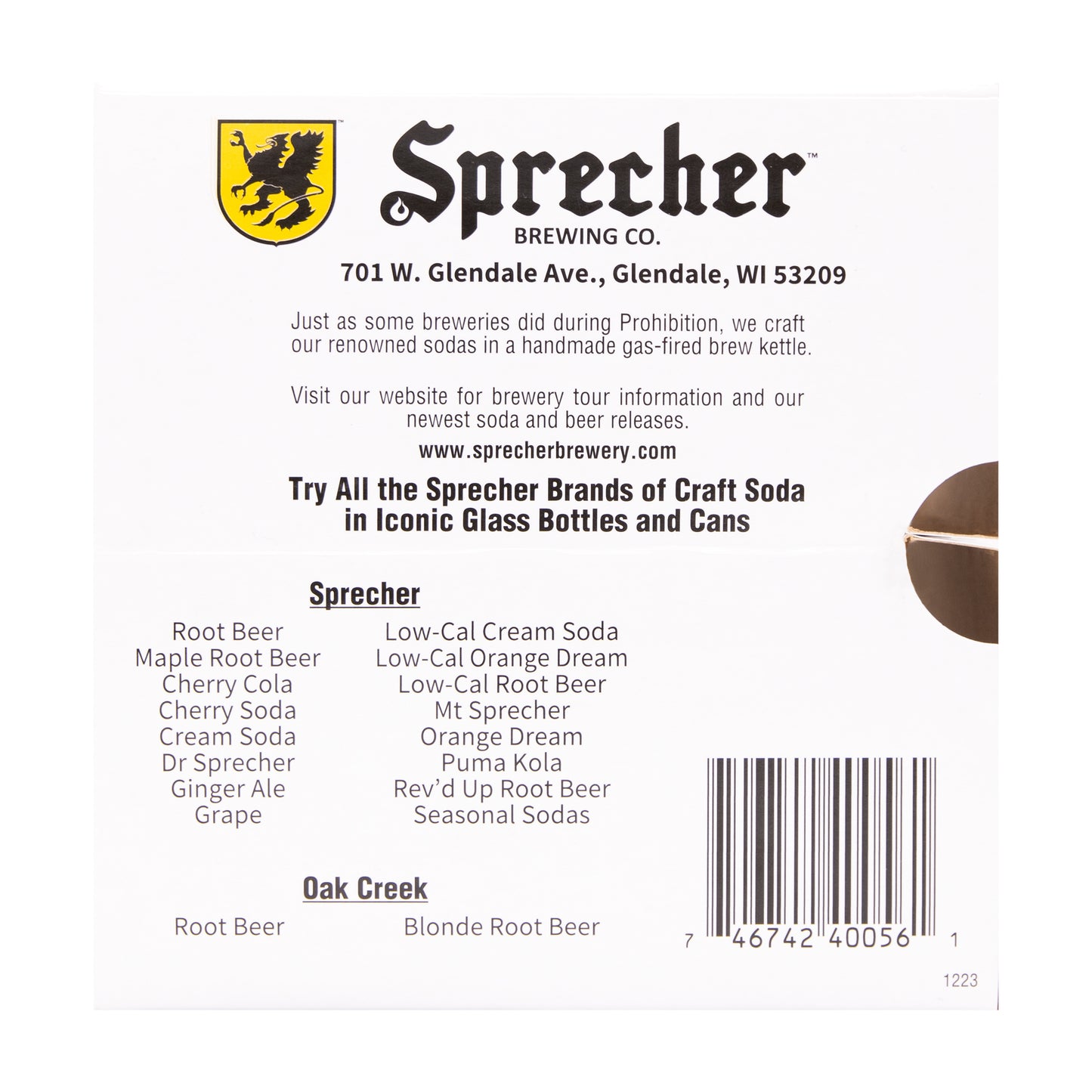 Oak Creek Blonde Root Beer Soda