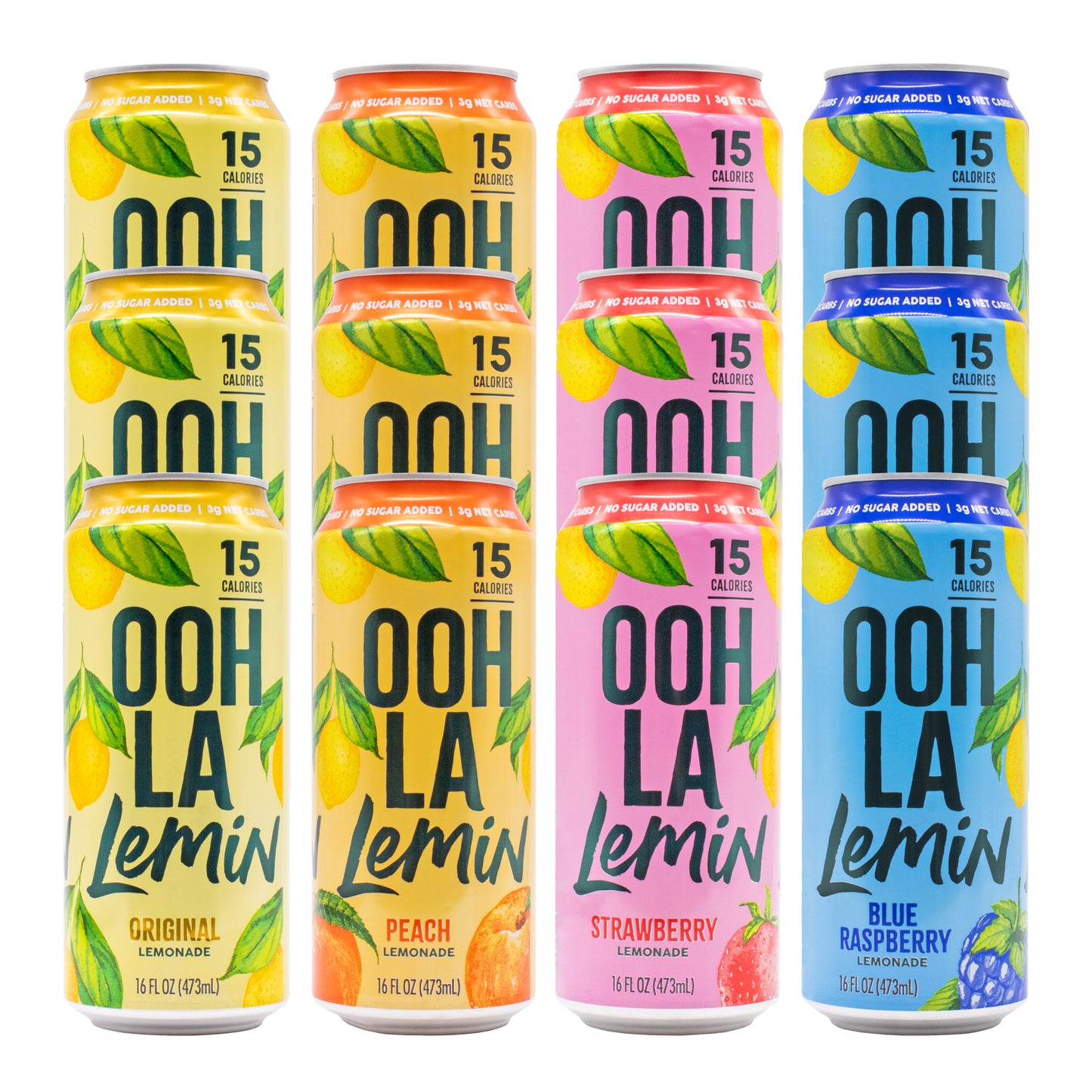 OOH LA Lemin Lemonade Variety 12 Pack