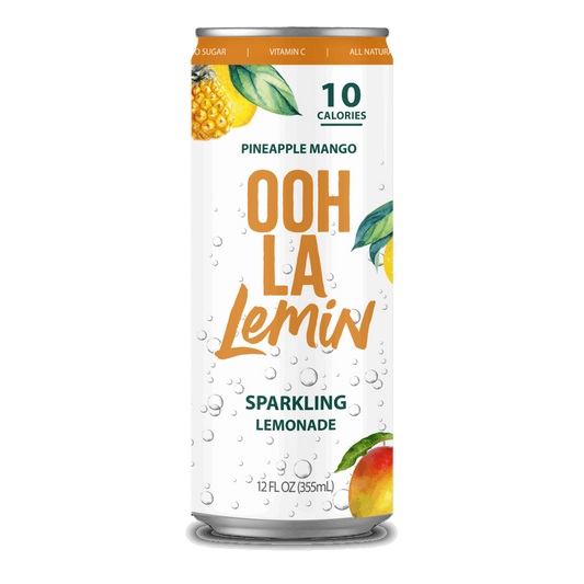 12-Pack Sparkling OOH LA Lemin Pineapple Mango Lemonade