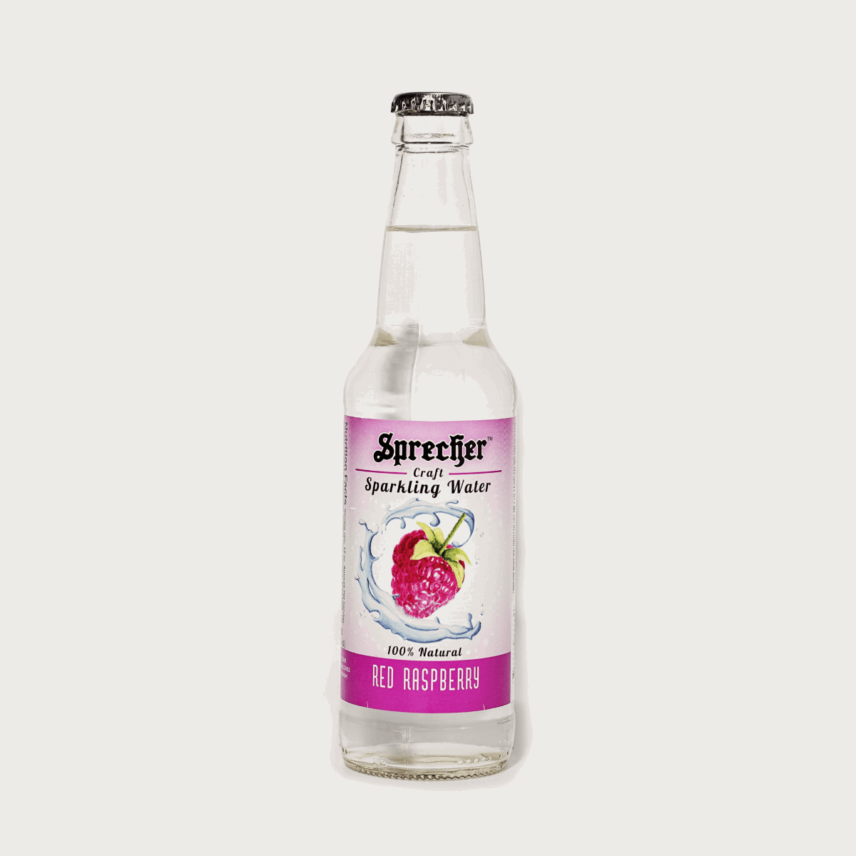12oz bottle of Red Raspberry Sparkling Water