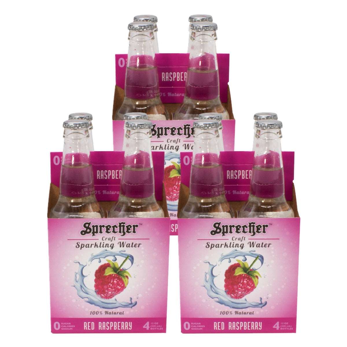 Red Raspberry Sparkling Water 12 Pack | Sprecher Brewing Company