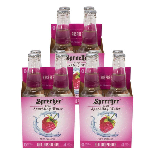 3 4-packs of Sprecher Red Raspberry Sparkling Water