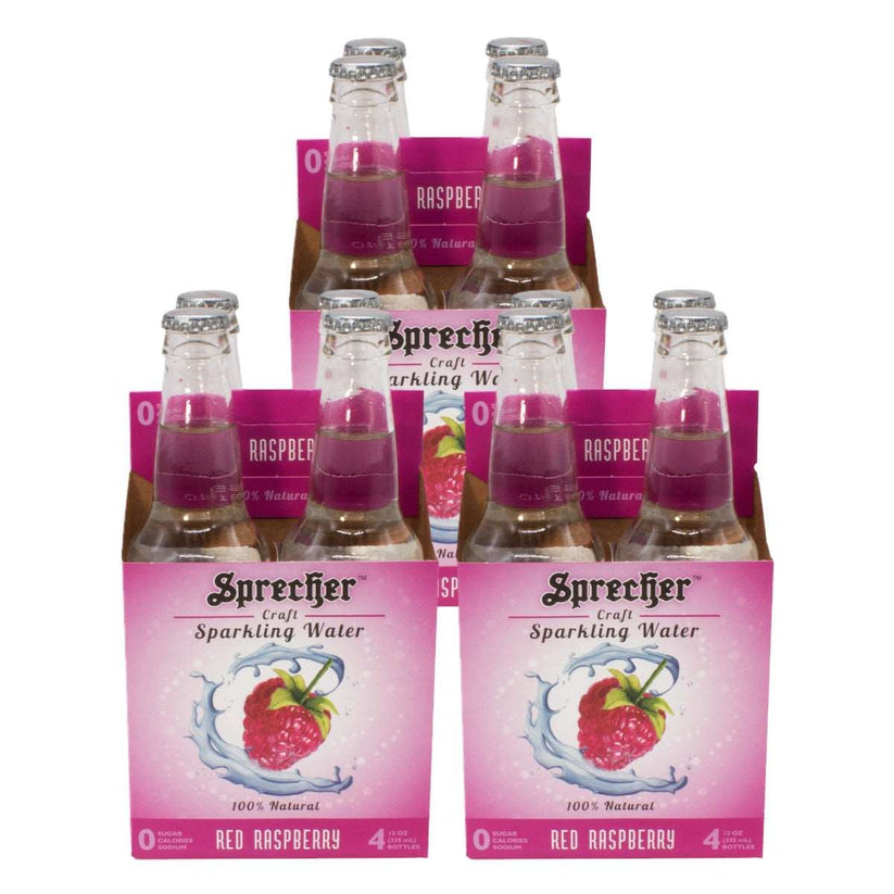 Red Raspberry Sparkling Water 12 Pack | Sprecher Brewing Company