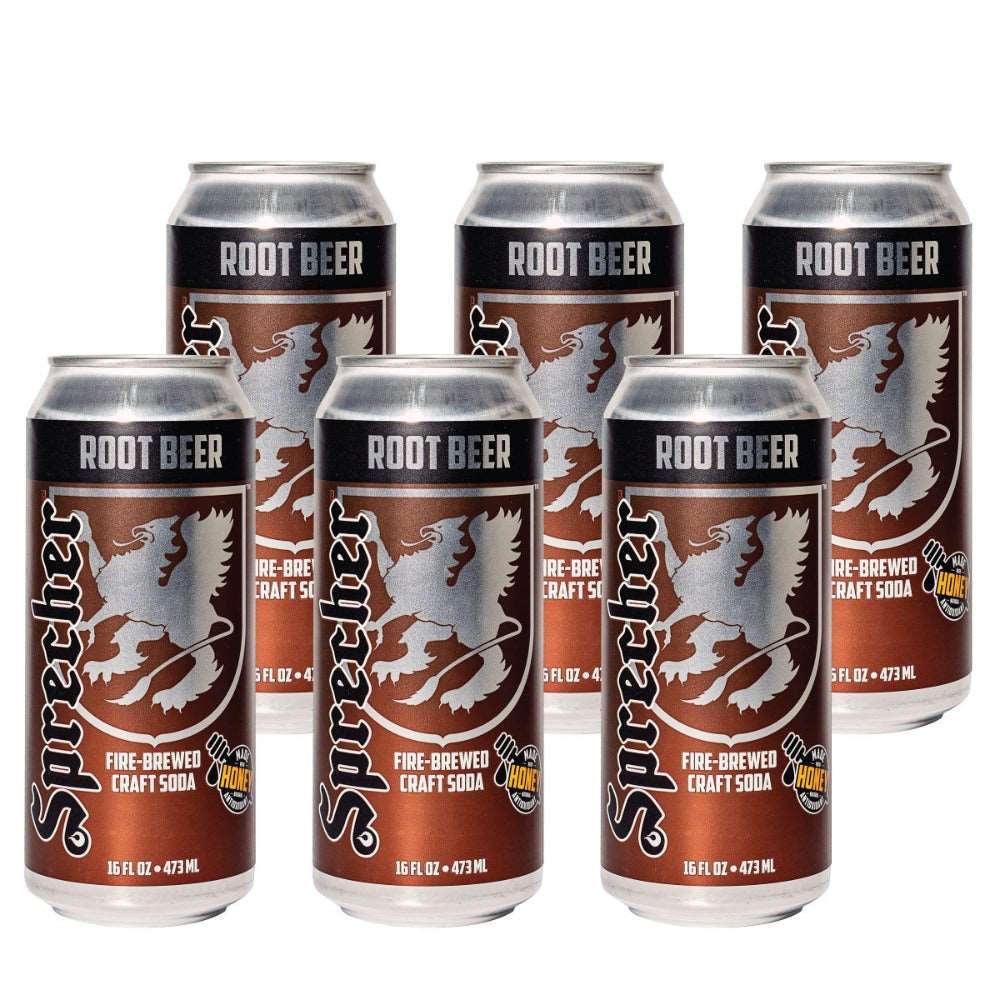 6 16oz Cans of Sprecher Fire-Brewed Craft Root Beer