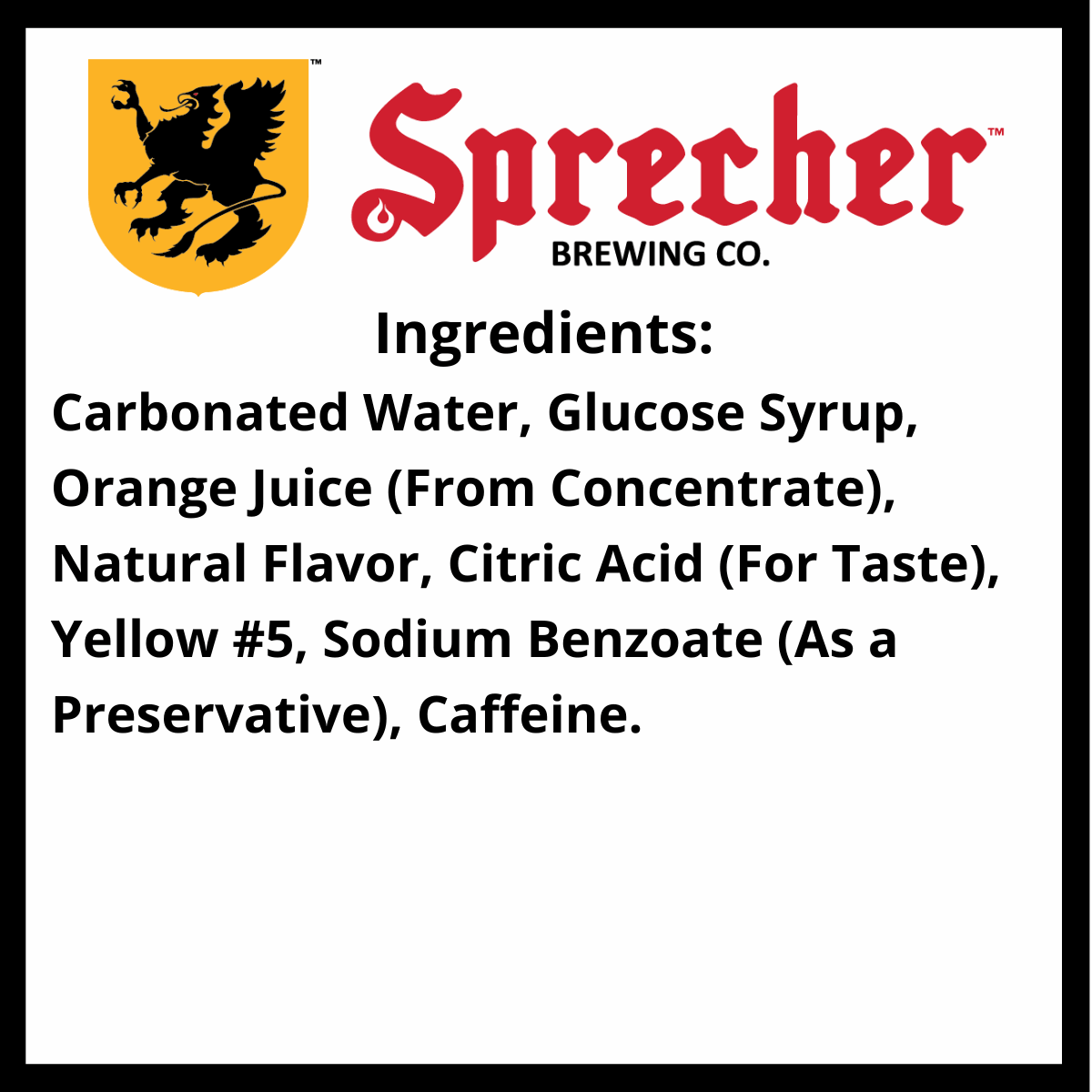 Mt. Sprecher Ingredients