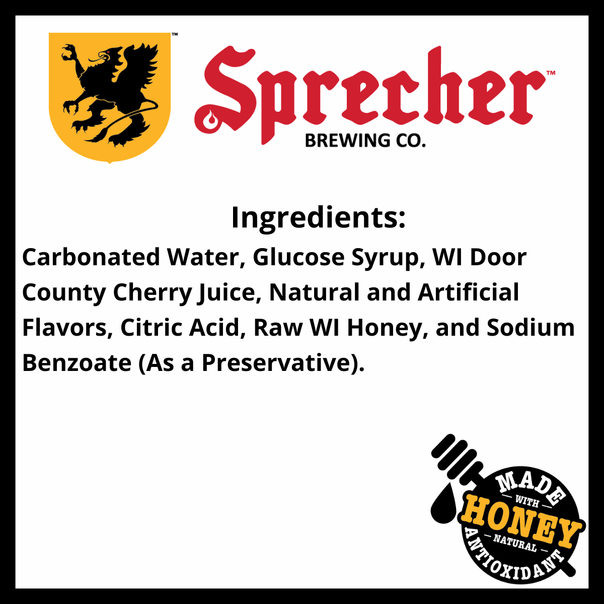 Sprecher Cherry Cola Ingredients