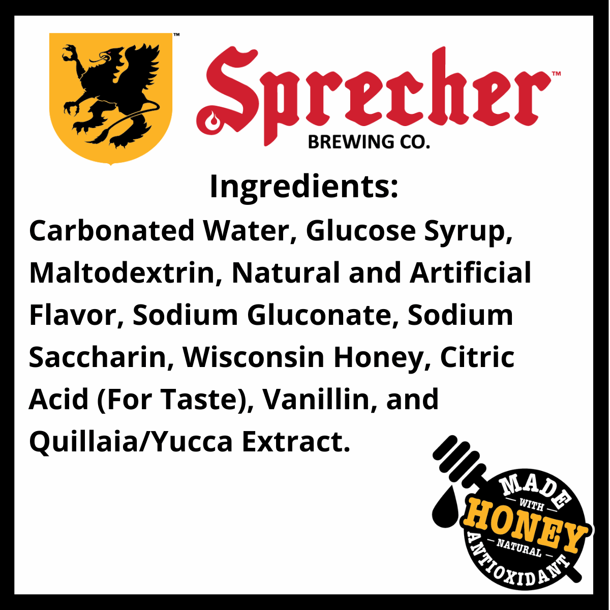 Sprecher Lo Cal Orange Dream Ingredients