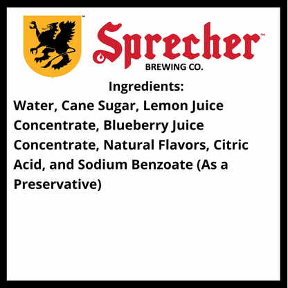 Sprecher Blueberry Lemonade Ingredients