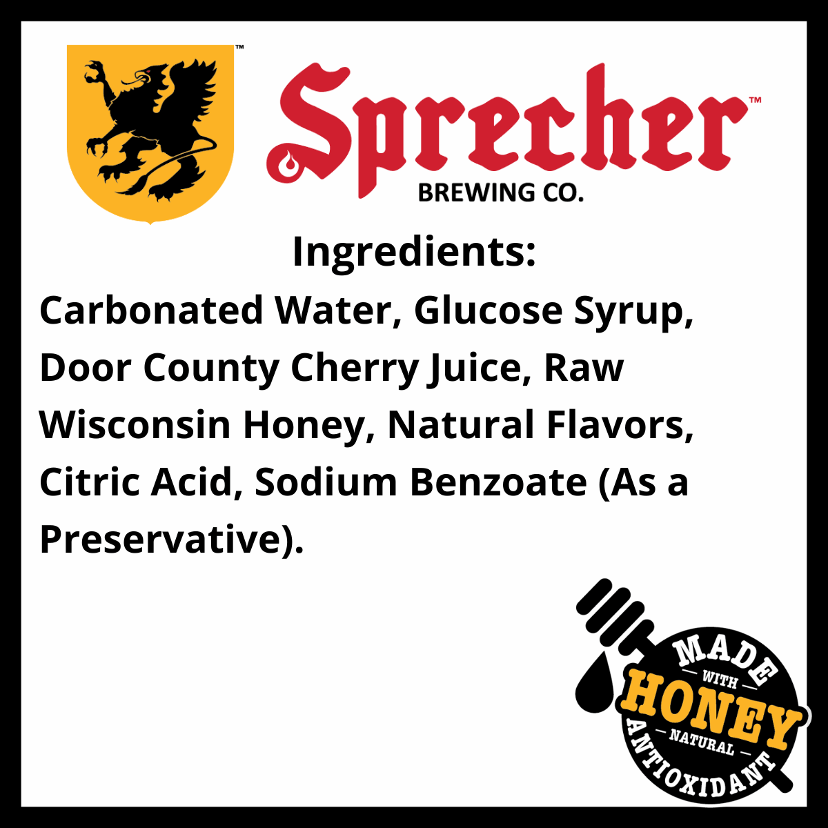 Sprecher Cherry Soda Ingredients