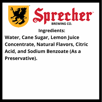Sprecher Lemonade Ingredients