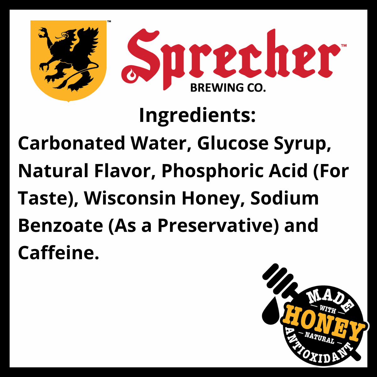 Dr Sprecher Ingredients