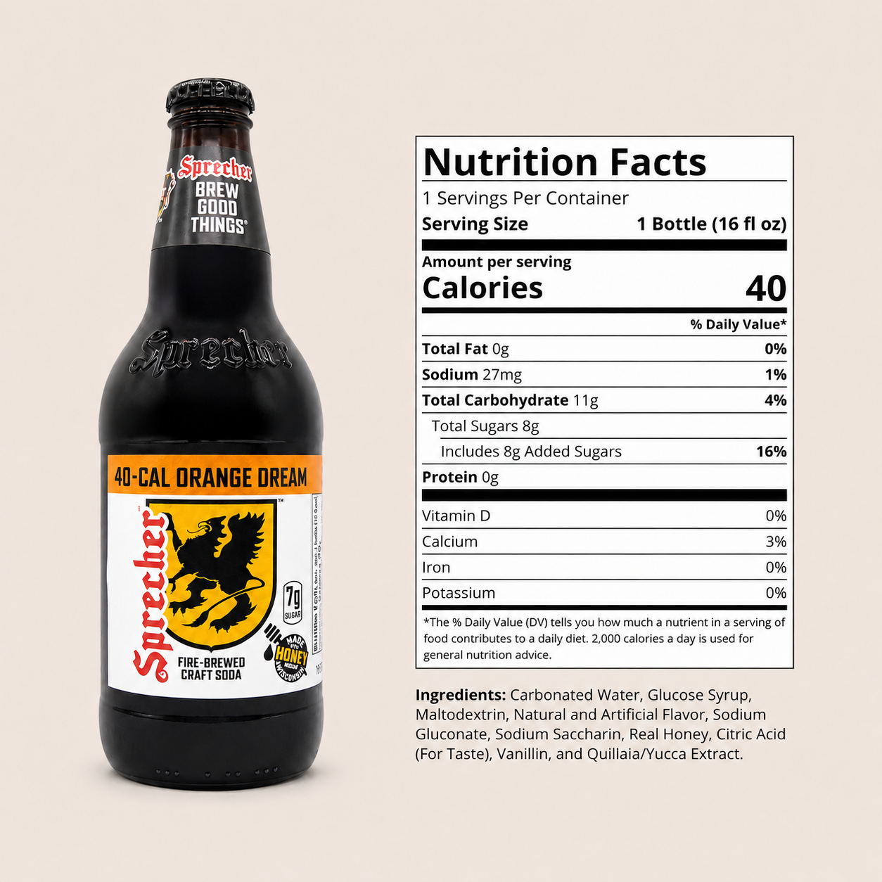 Low-Cal Orange Dream Soda