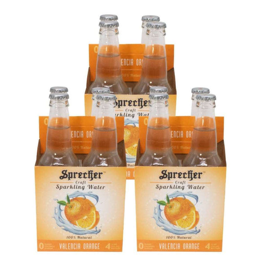 3 4-packs of Sprecher Valencia Orange Sparkling Water