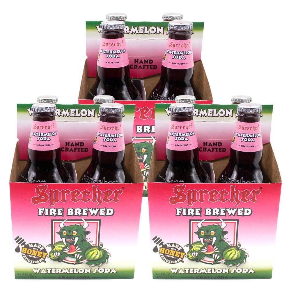 3 4-packs of Sprecher Watermelon Soda