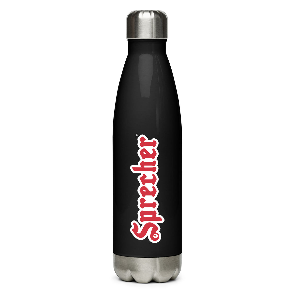 Sprecher 17 oz Black Stainless Steel Water Bottle