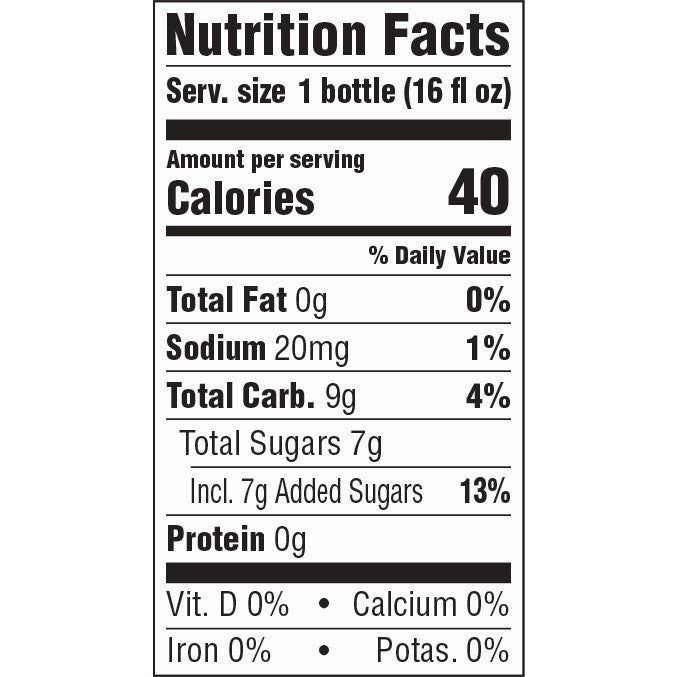 Image of Lo Cal Cream Soda Nutrition Facts. Text version elsewhere on page.