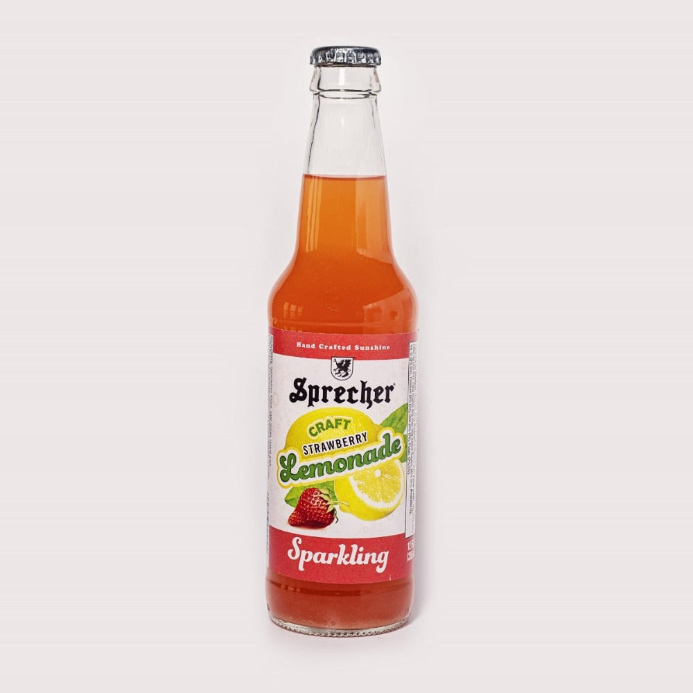 12oz bottle of Sprecher Sparkling Strawberry Lemonade