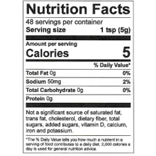 Image of Stone Ground Mustard Nutrition Facts. Text version can be found elsewhere on page.
