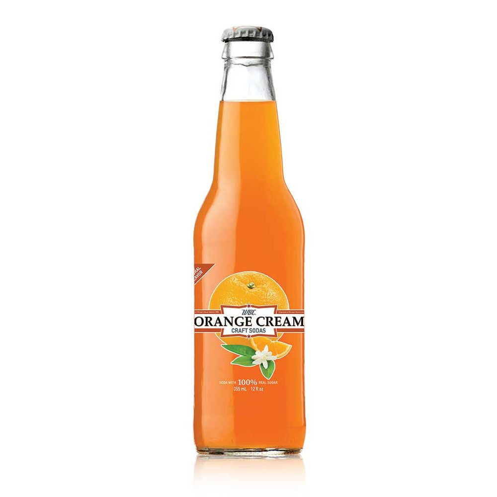 12oz bottle of WBC Orange Cream Soda